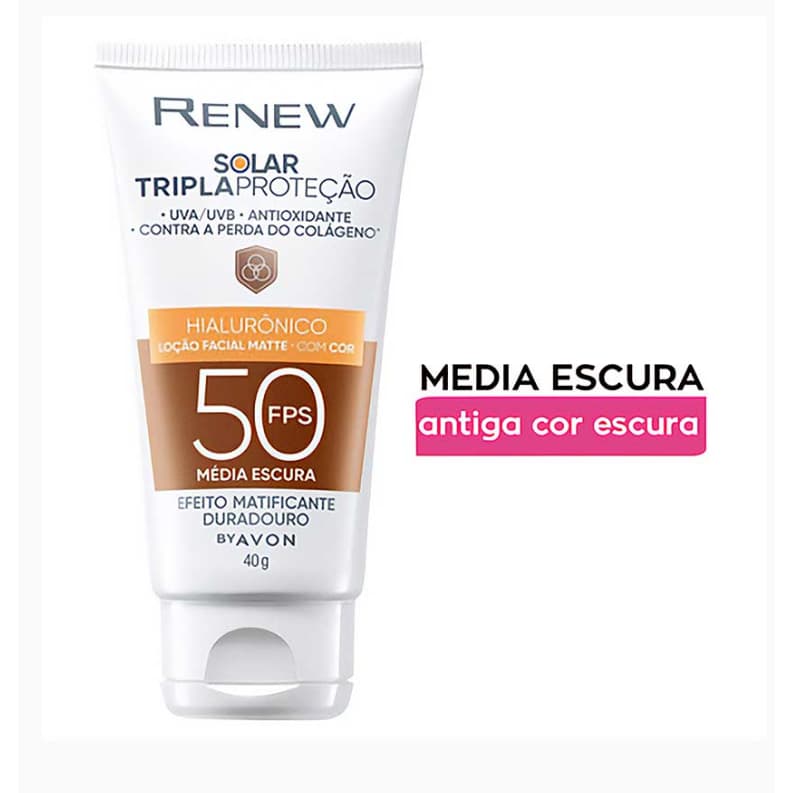 Protetor Solar Renew Com Cor Média Escura Fps 50