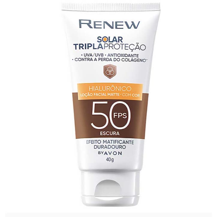 Protetor Solar Renew Com Cor Escura FPS 50