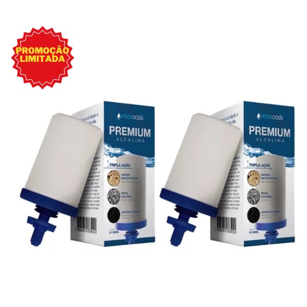 Kit 2 Vela Tripla Ação Alcalina, Carvão Ativado e Prata Coloidal Compatível em Todos Filtro De Barro Mega Promoção