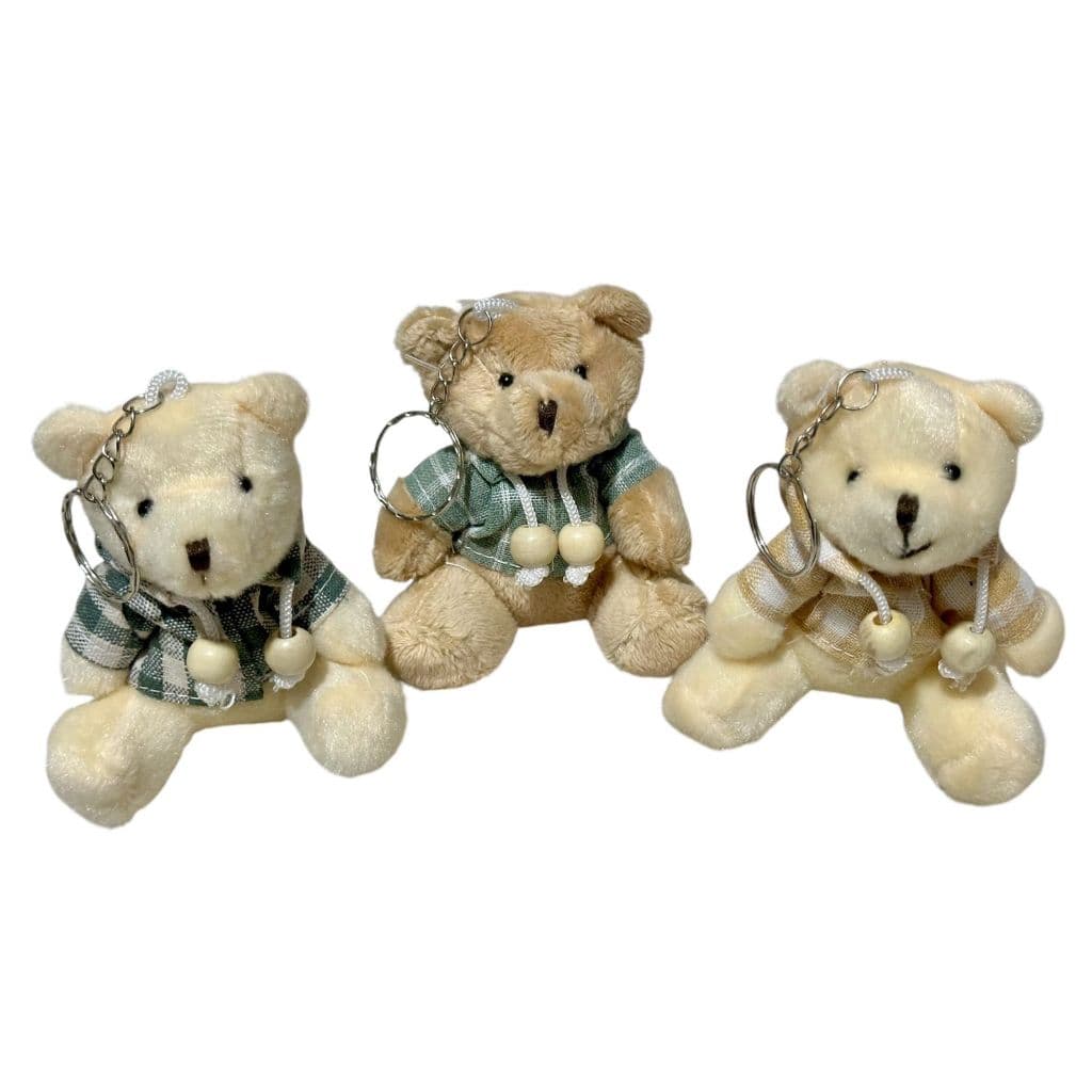 Kit 6 Mini Chaveiros Lembrancinha Ursinho De Pelúcia 9cm - Maternidade