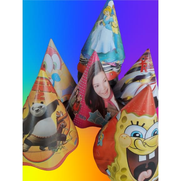 Chapéu Festa Aniversário Infantil Vários Modelos Futebol Personagens