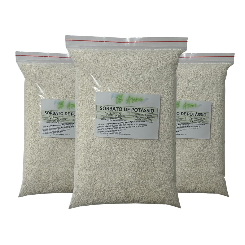 Conservante Sorbato De Potássio Alimentício 3kg Oh Aroma