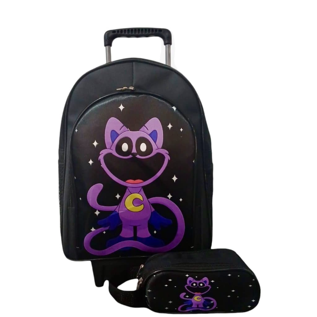 Mochila Rodinhas Catnap + Estojo de Lápis Duplo