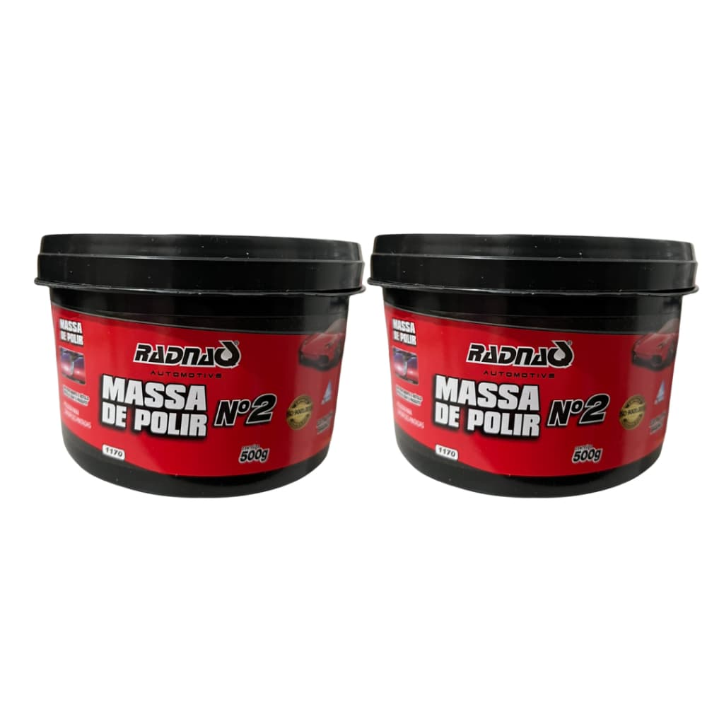 2 Massa de Polir N°2 Automotiva Radnaq 500g