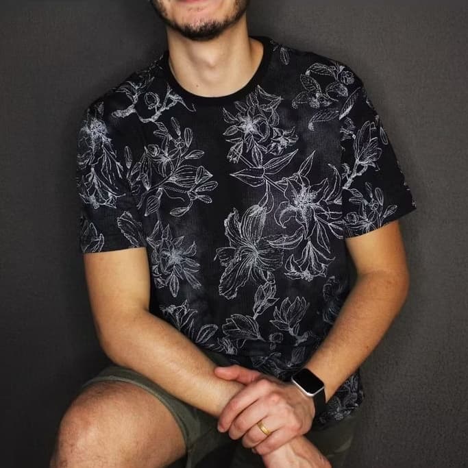 Camiseta Florida Premium off white camisa casual estampa floral 100%algodão fio 30.1gola redonda t-shirt unissex