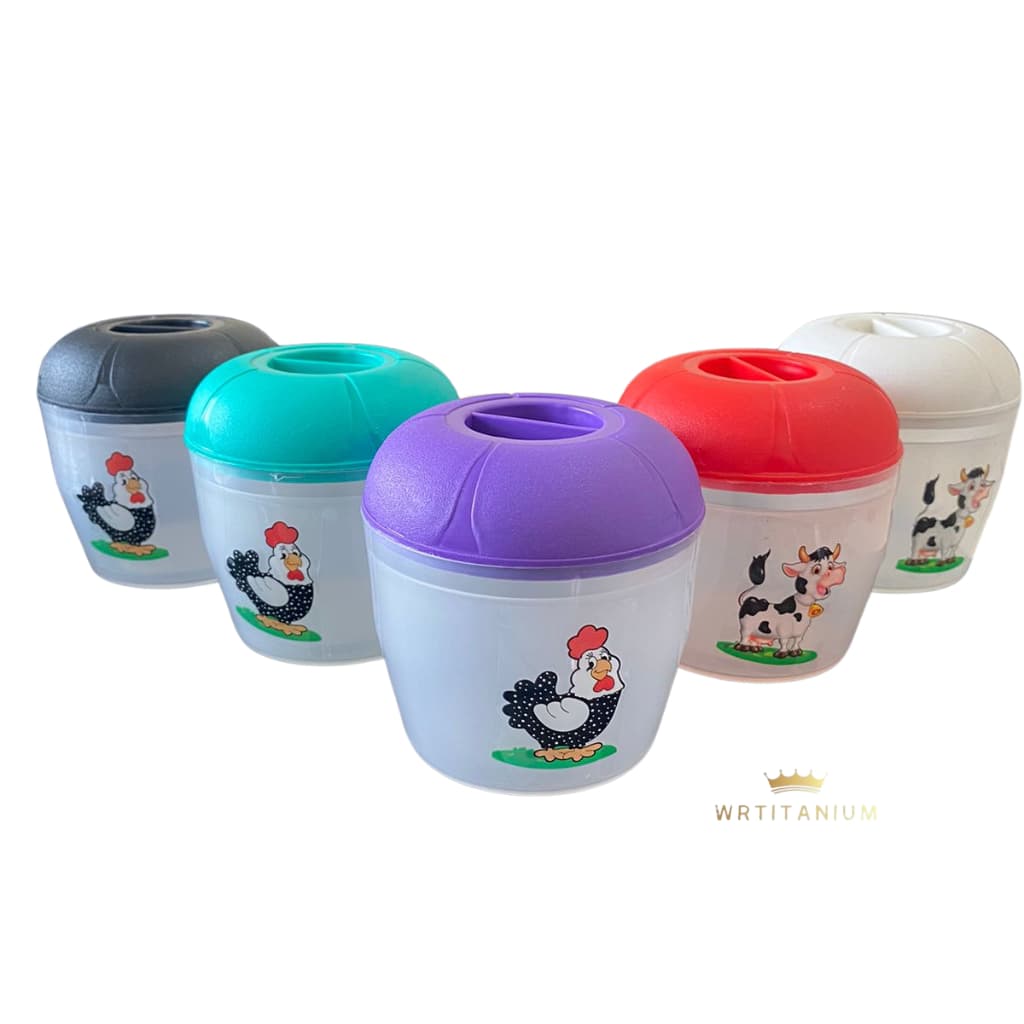 Kit 4 Porta Tempero Porta Condimento Com Suporte Vaquinha e Galinha Colors