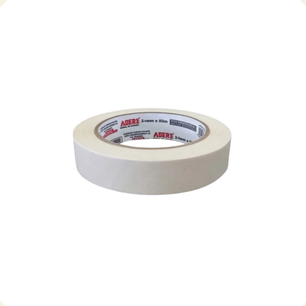 Kits e Unidade Fita Crepe Uso Geral Tamanho 24mm x 50m  Adere
