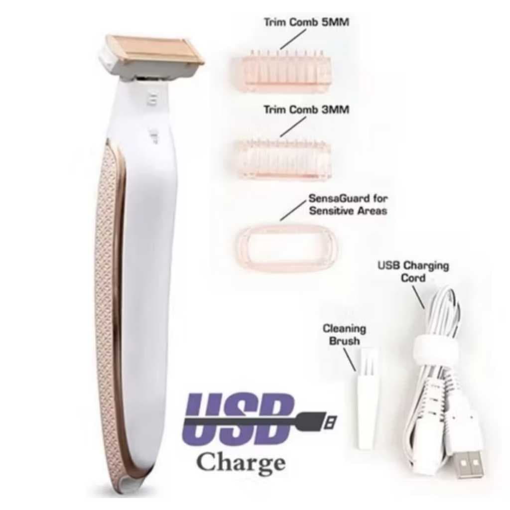 HYQ1835 Depilador Indolor Aparador Pelos Faciais Corporais Portátil Usb Led Cor Branco Voltagem Usb
