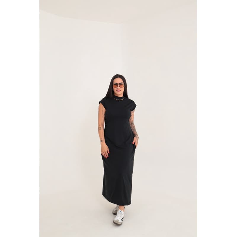 Vestido Feminino Confort Blogueira Longo Algodão Verão