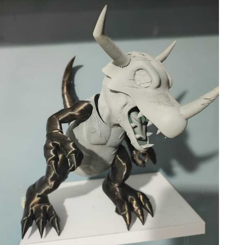 Combo digimon para pintura - kabuterimon,garurumon, togemon, ikkakumon, birdramon e greymon - impressão 3d