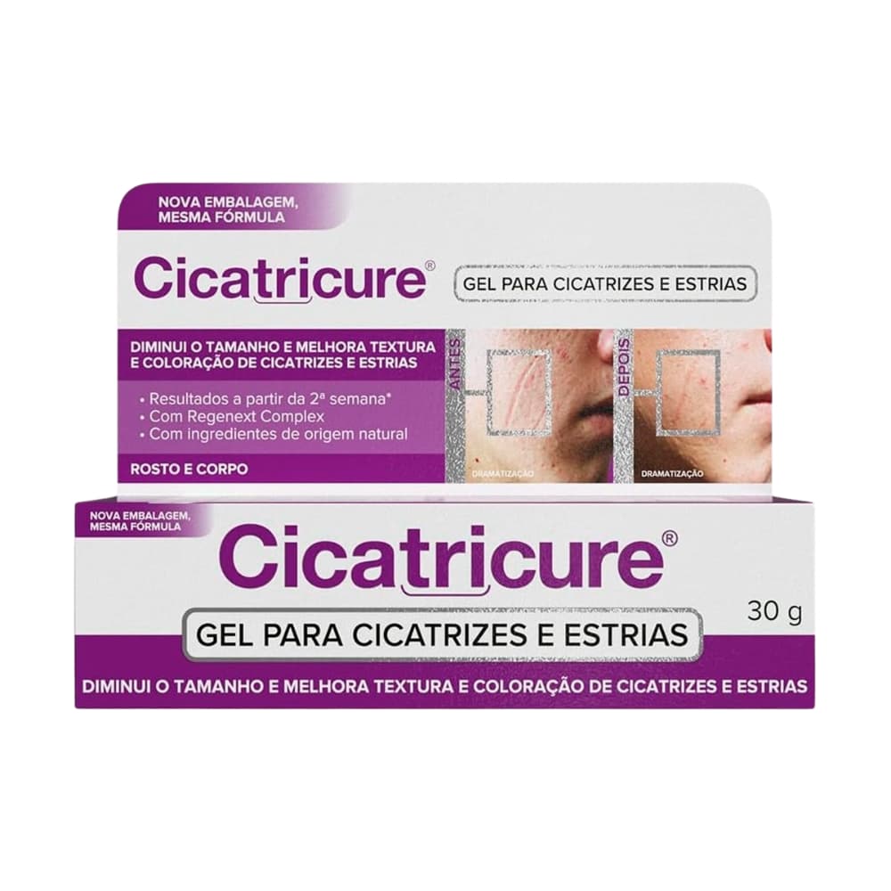 Cicatricure Gel 30g | Indicado Para Cicatrizes, Estrias, Acne e Manchas | Rosto e Corpo