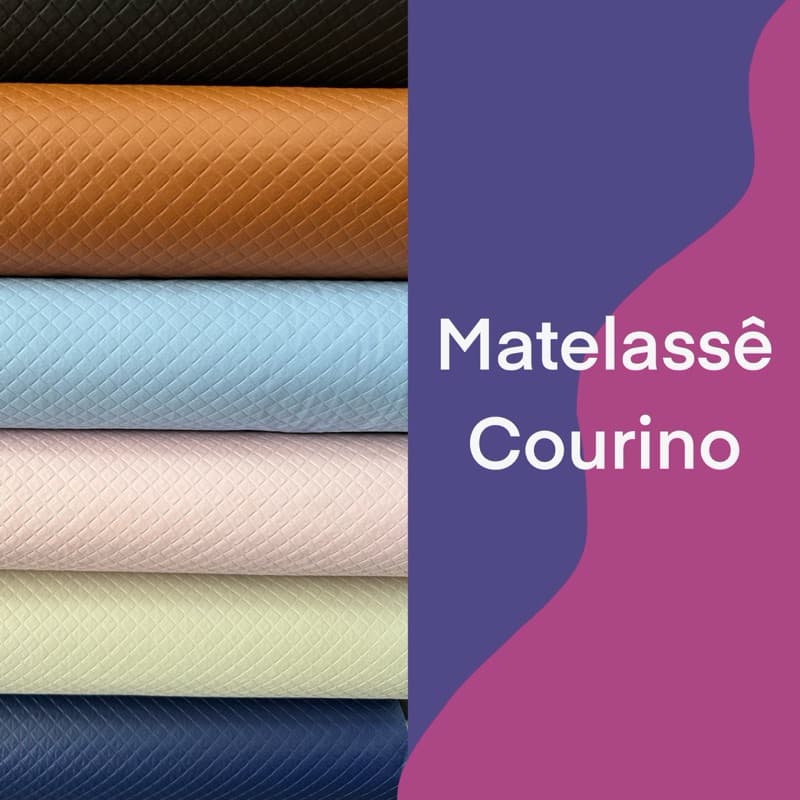 Sintético Courino Dijon Matelassê - 50cmX140cm - para bolsas e mochilas