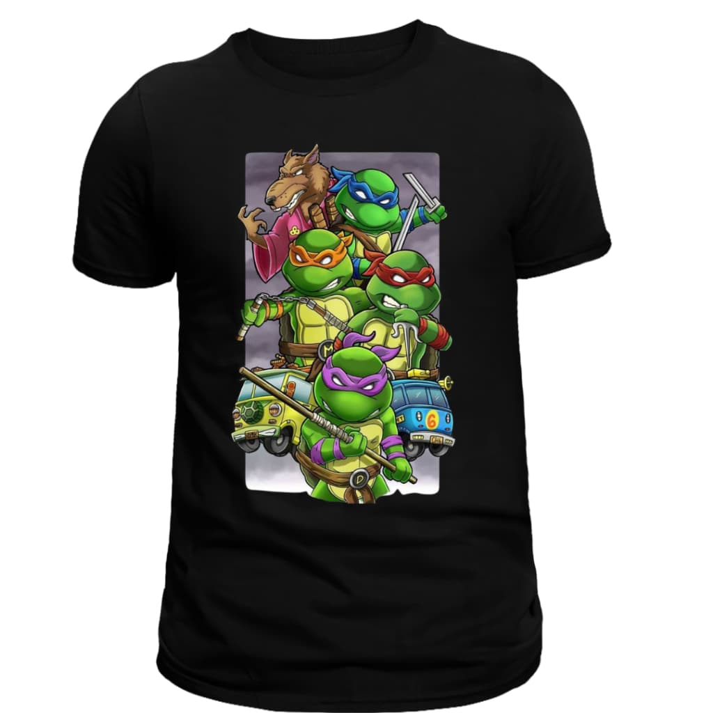 Camisa-Camiseta Tartarugas ninja Blusa unissex Adulto e infantil 100%Algodão