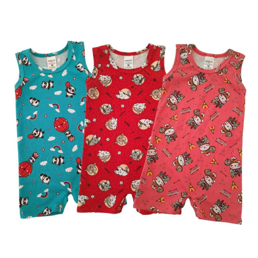 macacão bebe infantil curto malha canelada estampado