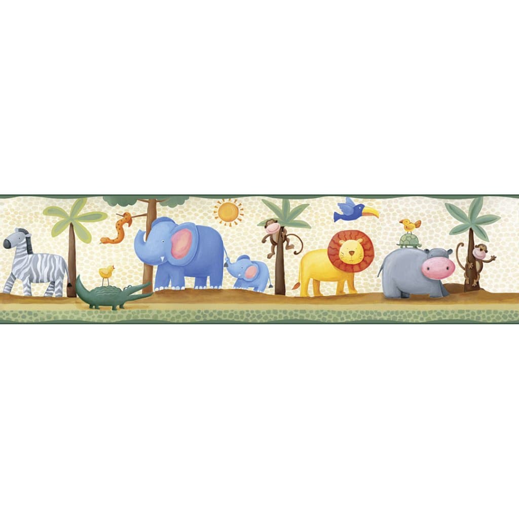 Adesivo Faixa de Parede Animais da Selva Autocolante