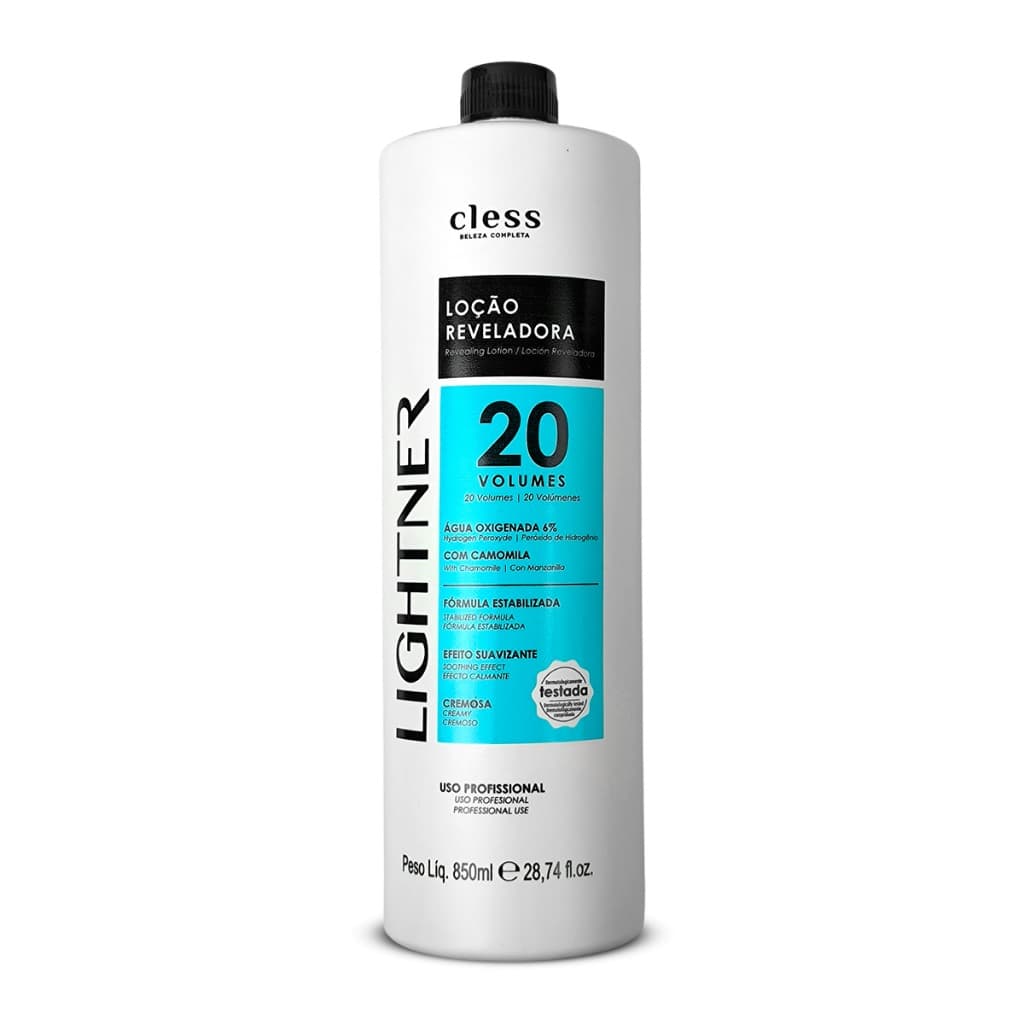 Água Oxigenada Lightner Coloração 20 Volumes Cless 850ml