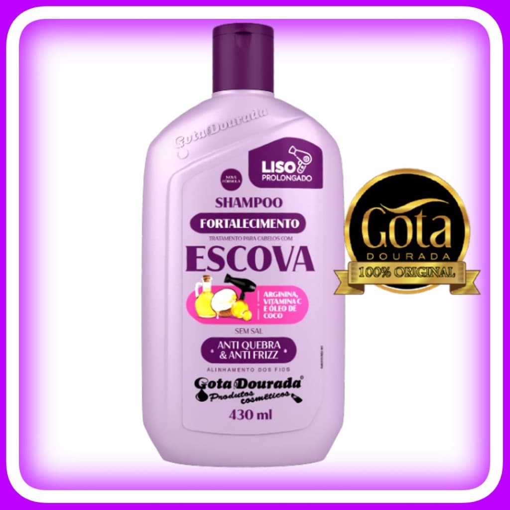 Shampoo Fortalecimento Cabelos com Escova Gota Dourada 430ml