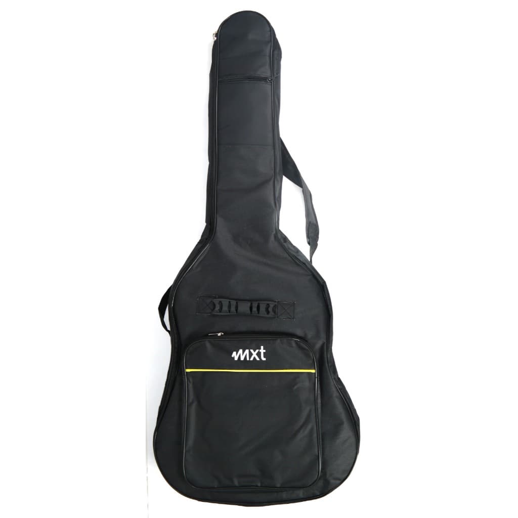 MXT Capa Bag para violão clássico Folk acolchoada com bolso e alça dupla