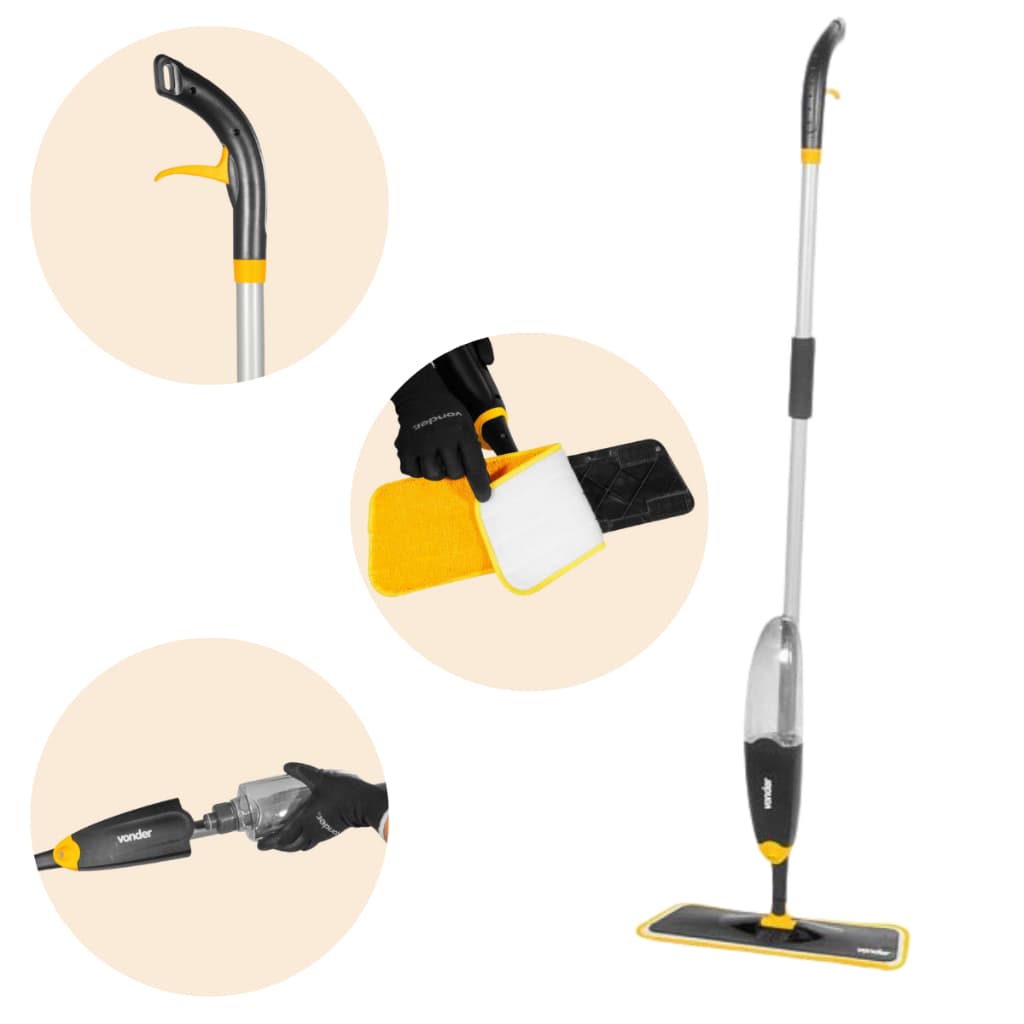 Rodo Com Spray Reservatório 600ml Ajustável Mop Vonder