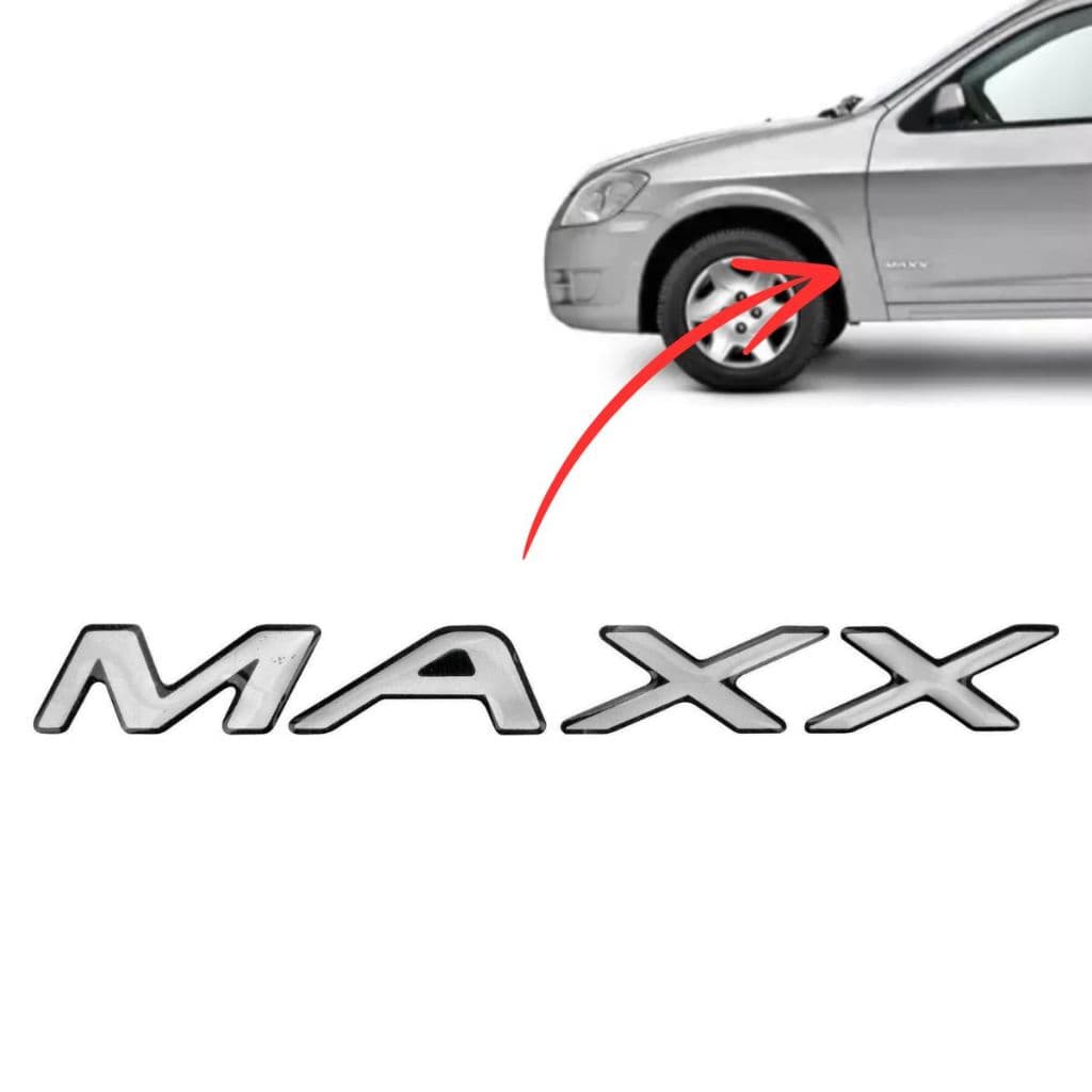 Emblema adesivo resinado MAXX – Prisma e Corsa maxx