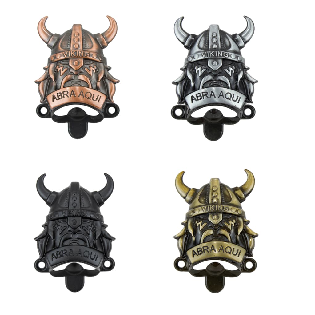 Abridor Garrafa de Cerveja Viking Abra Aqui 1 Peça Decoração Metal Parede Personalizado Parafusos