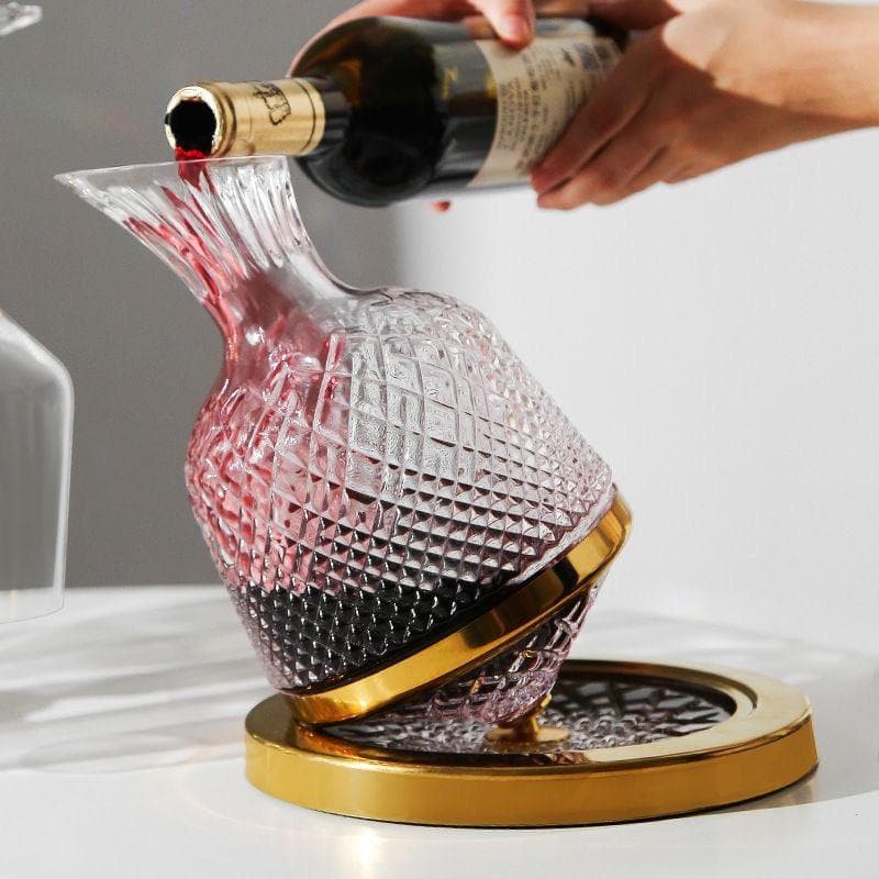 Decanter Aerador Giratório 360 Vidro Cristal Luxo 1,5 Litros
