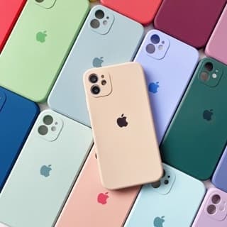 Capa de Silicone para iPhone 7 8 Plus XR 11 12 13 14 15 16 PRO MAX Mini