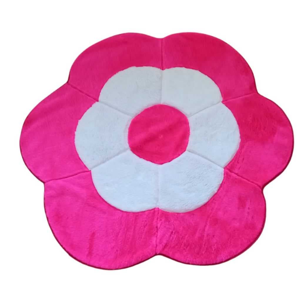 Lindo Tapete de Pelúcia Margarida Duplo para Quarto Decoração Infantil