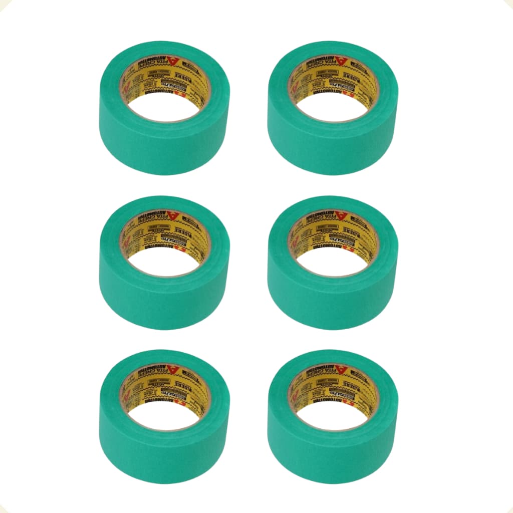 Kit Fita Crepe Automotiva Verde Remoção Limpa 48mm x 50m Adere