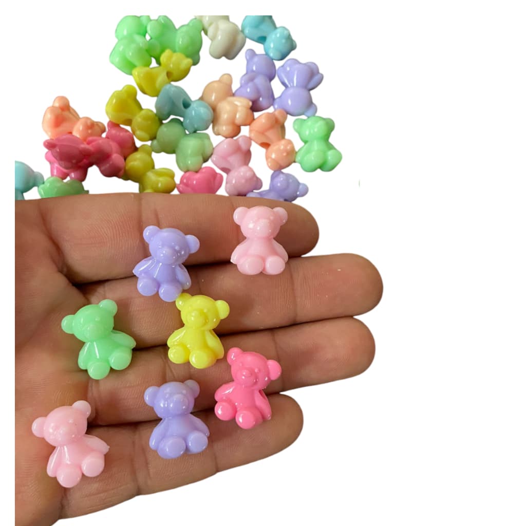 entremeio Urso Gummy Bear 20 Und Ursinho Leitoso Translúcido Bijuteria Artesanato