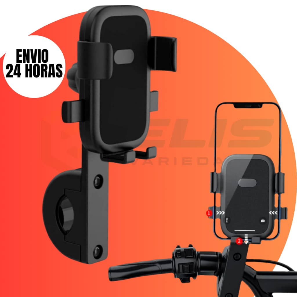 Suporte Celular Moto GPS Trava Automática parafuso Motoboy