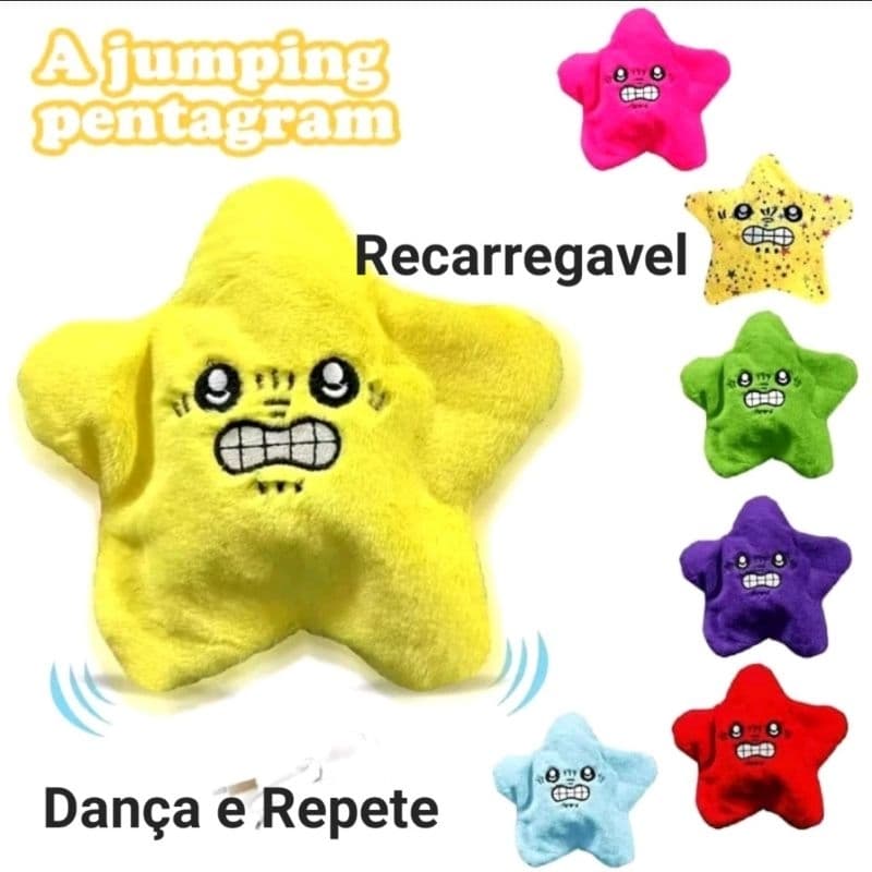 Brinquedo de Pelúcia Estrelinha que Canta dança e Repete duas falas Diversão garantida estrelinha falante