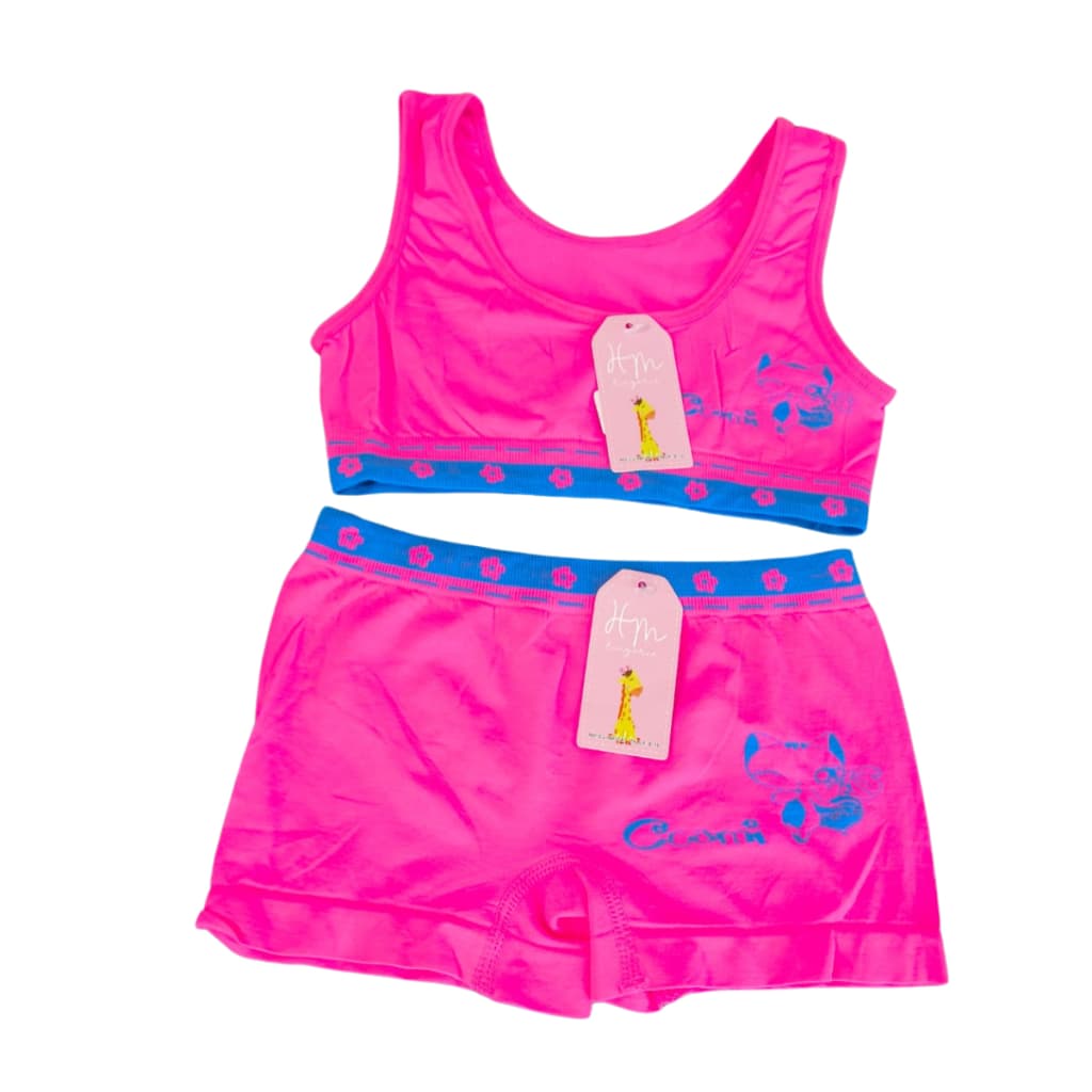 Conjunto Infantil Calcinha Box + Top Confortável Tecido Importado.