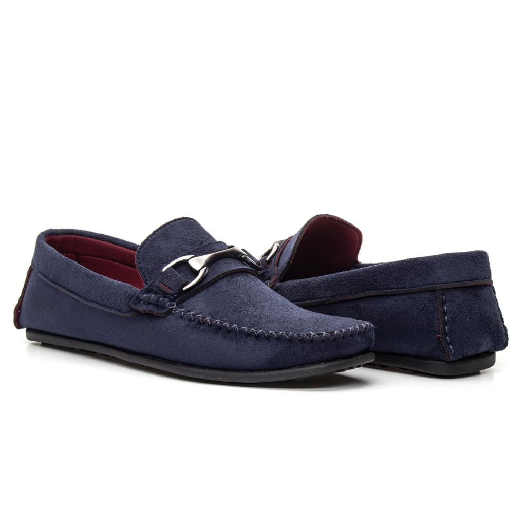 Mocassim Masculino Lançamento Casual Detalhe em Metal Feito A Mão com Sola de Borracha