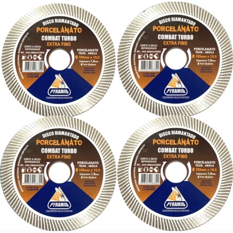 4 disco de Porcelanato ultra fino 105mm para Màkita corte turbo preciso serra mármore Kit - Promoção