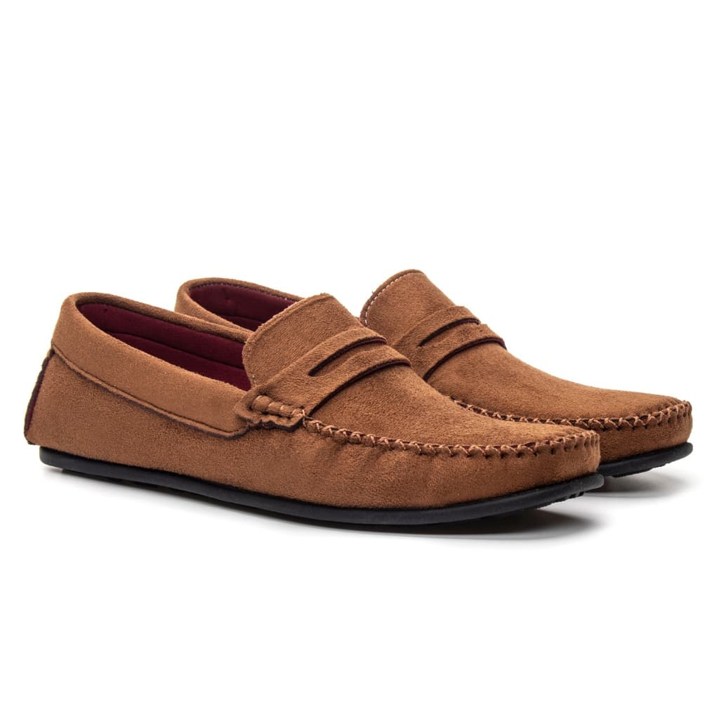 Mocassim Drive Masculino de Camurça Casual Lançamento