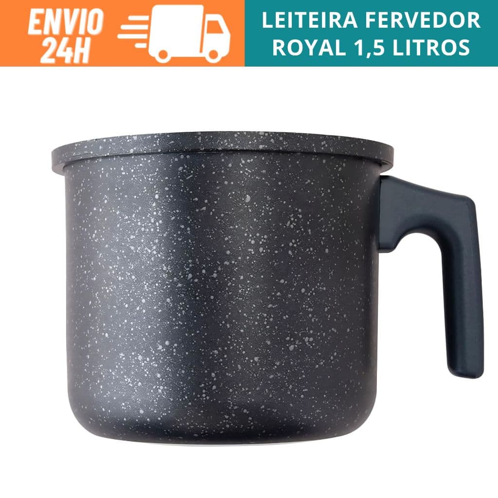 Fervedor Leiteira Royal Alumínio Cabo Baquelite 14cm Antiaderente Fogão a Gás