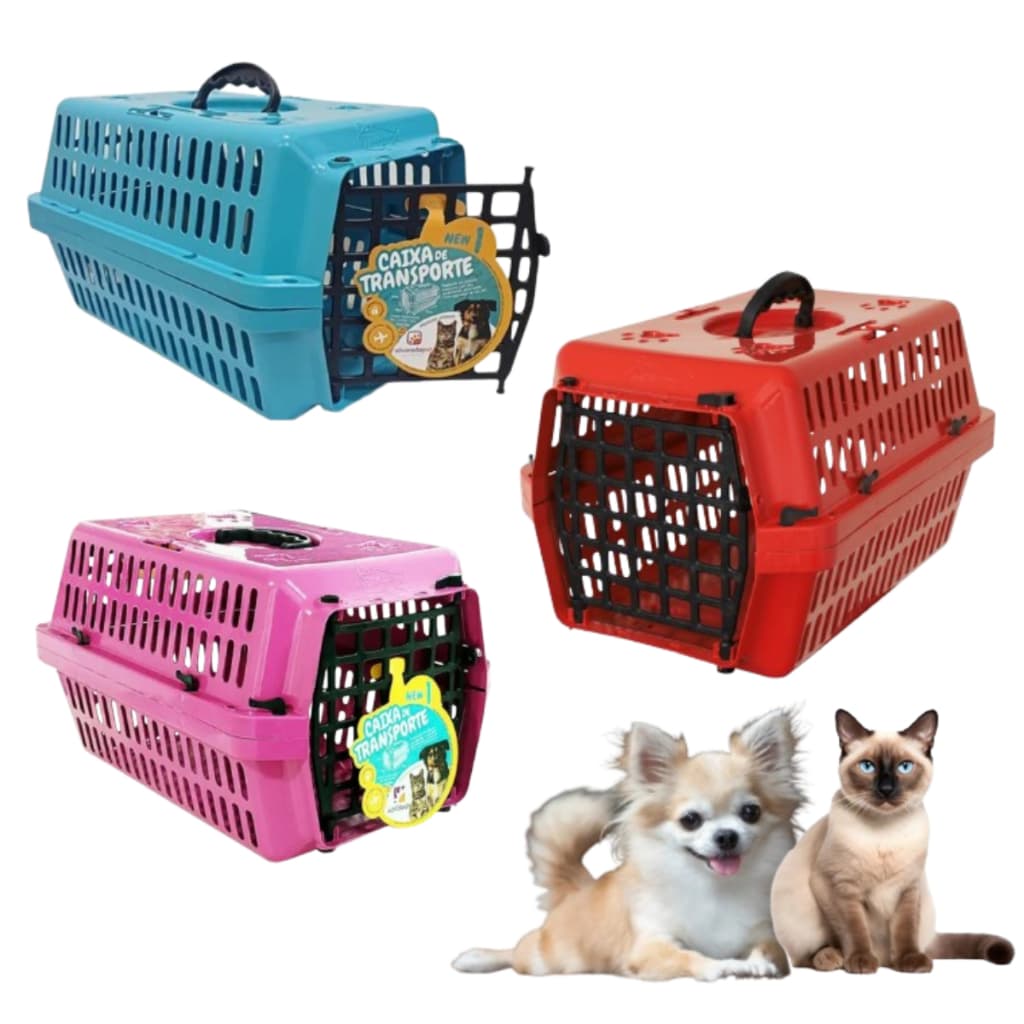 Caixa de Transporte Pet N° 1 Para Cachorros Pequenos E Gatos Viagem Avião