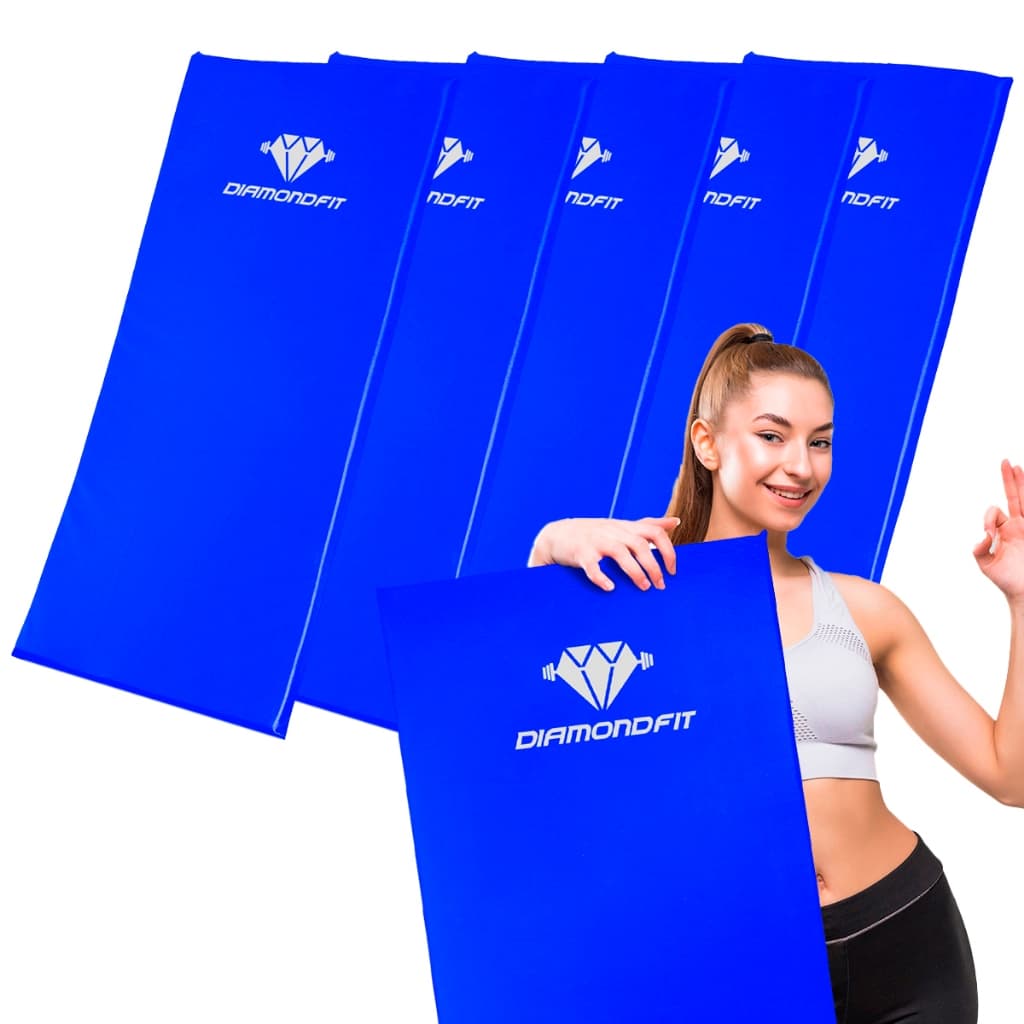 Kit 5 Colchonetes de Gisnatica Espuma Treino Abdominal Exercicio Fitness Abdominal Yoga Pilates Azul