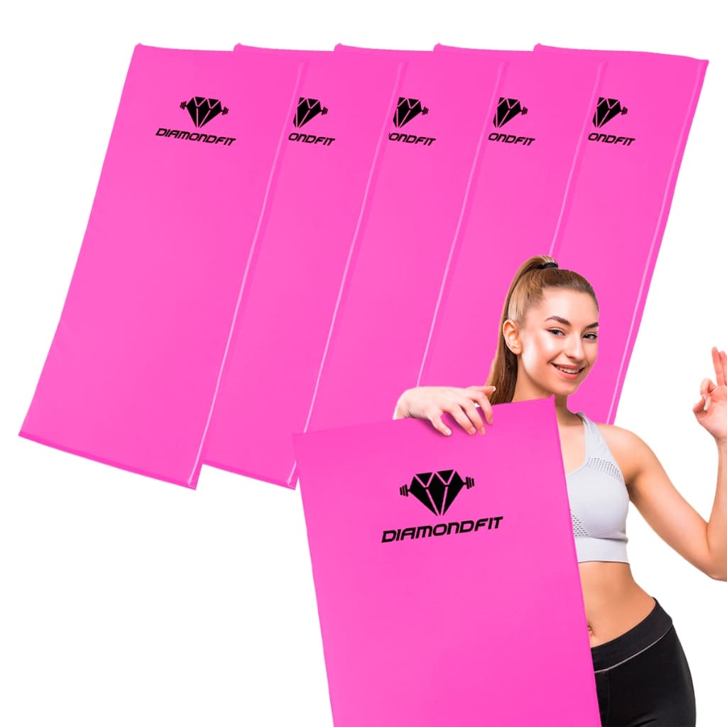 Kit 5 Colchonetes de Gisnatica Espuma Treino Abdominal Exercicio Fitness Abdominal Yoga Pilates Rosa