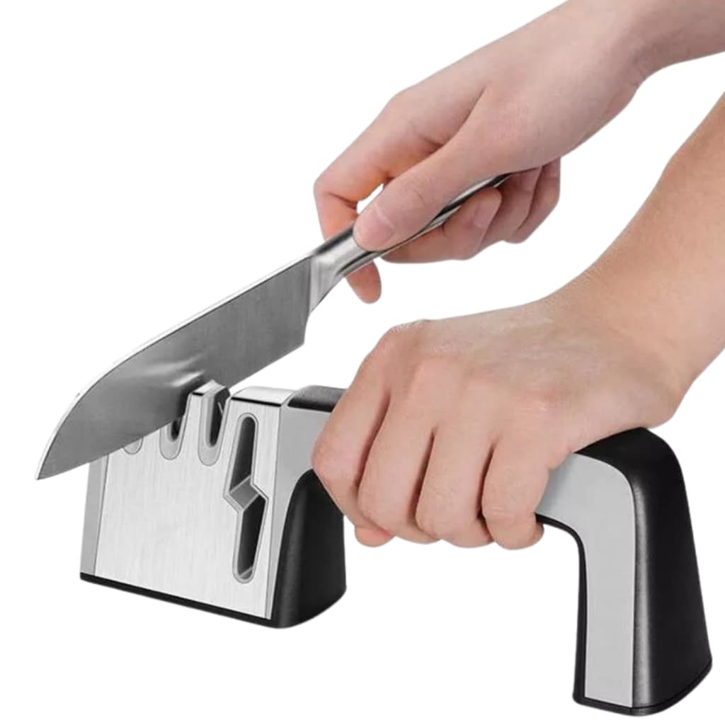 Amolador Afiador Profissional Facas Tesouras Laminas Em Aço Inox 4 Em 1