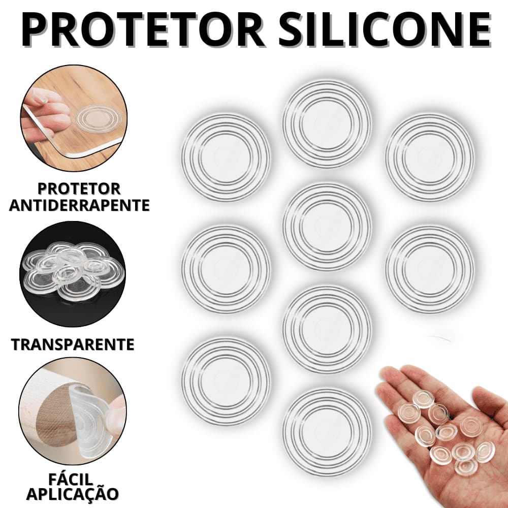 Proteção Para Cadeiras Protetor De Silicone Anti Impacto Antiderrapante Moveis Vidro Anti Colisão