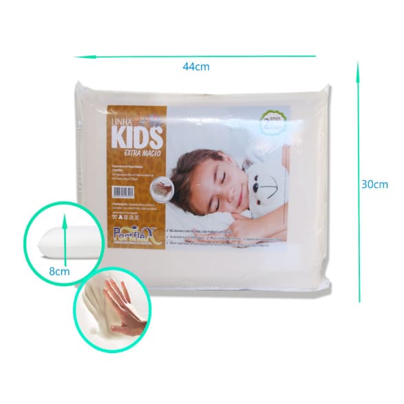 Travesseiro Nasa Visco Elástico Kids - Extra Macio com Fronha Inclusa