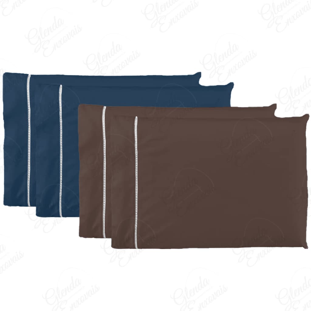 Kit com 4 Fronhas Avulsas Lisas Ponto Palito Cores Lindíssimas