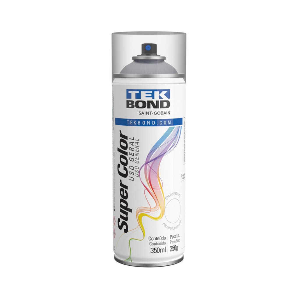 Verniz Spray Brilhante Incolor Tekbond 350ml Proteção Madeira MDF Metal