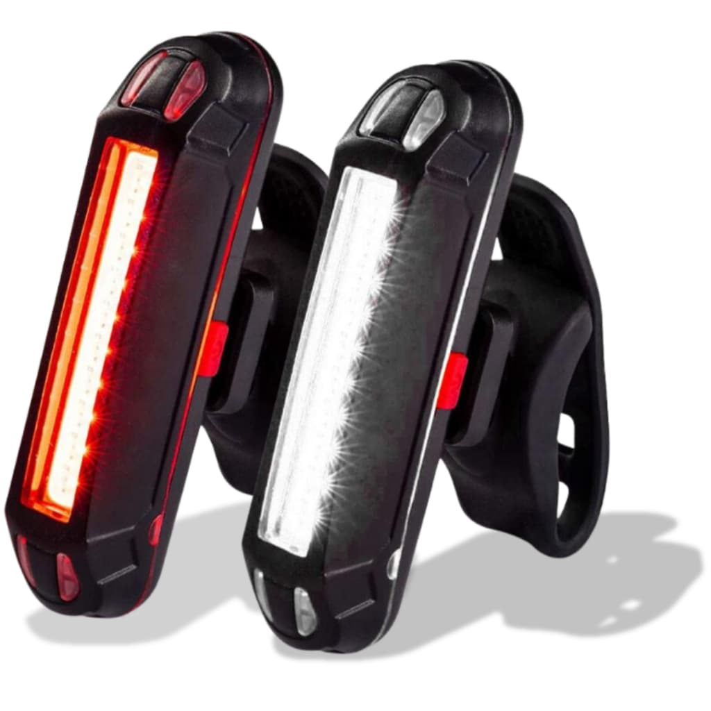 Lanterna Bike Bicicleta Sinalizador Traseira Luz De LED Branca e Vermelha Usb 100 Lumens