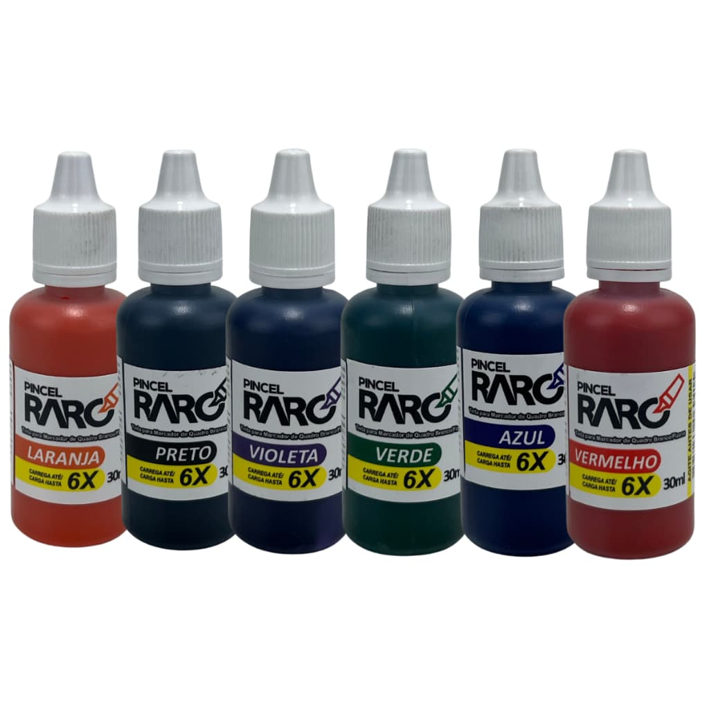 Kit 6un Tinta De Pincel Para Quadro Branco 30ml - Não Mancha