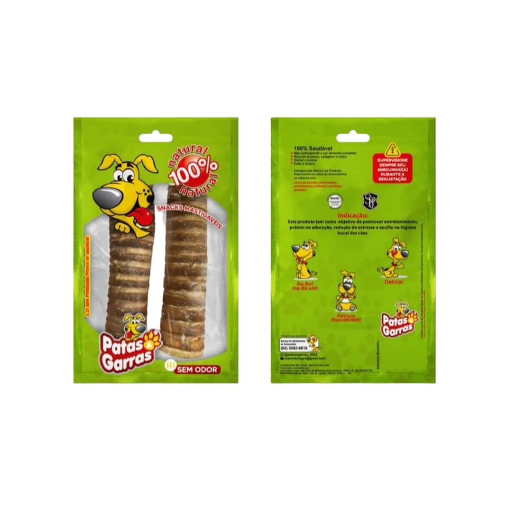 Traqueia C/2 Snacks mastigáveis Patas e Garras - Natural