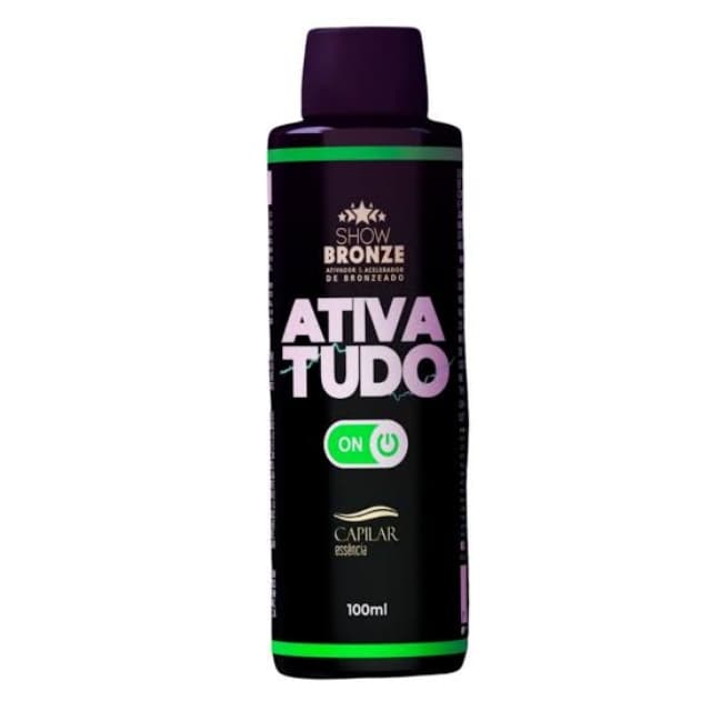 Ativa Tudo  Ativador e Aceleradorde Bronzeado 100ml Capilar Essência Show Bronze