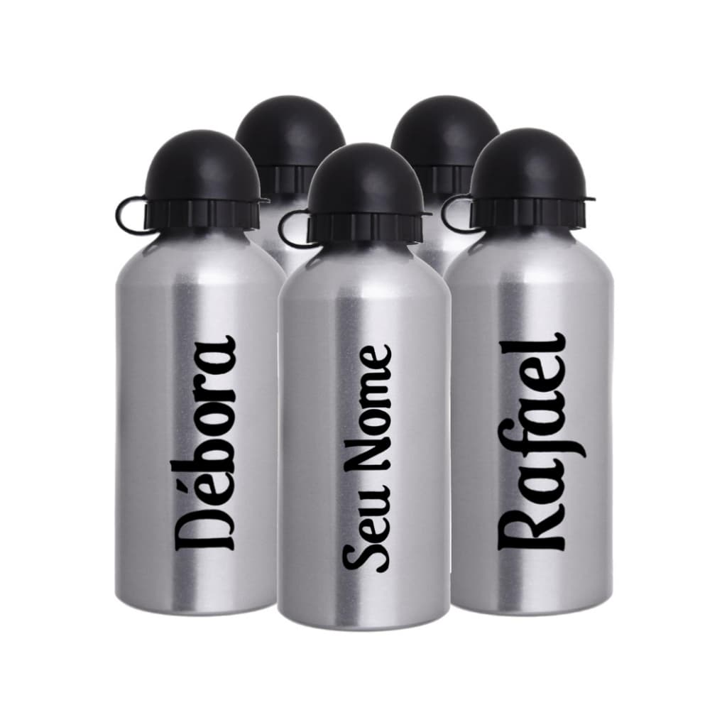 Garrafa Squeeze de alumínio Personalizada com nome